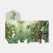 ハッピーキュートなワイルドワニのジャングルの木々美しい フェイバーボックス (折り畳みなし)