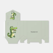 ハッピーキュートなワイルドワニのジャングルの木々美しい フェイバーボックス (折り畳みなし)