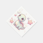 ハッピーキュートな恐竜の赤ちゃんシャワー スタンダードカクテルナプキン (角)