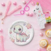 ハッピーキュートな恐竜の赤ちゃんシャワー ペーパープレート (パーティー)