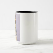 ハッピーキュートな茶色のドイツの羊飼いコーヒー マグカップ (中央)