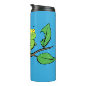 ハッピーキュートグリーンキャタピラーアニメイラストレーション タンブラー (回転右)