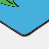 ハッピーキュートグリーンキャタピラーアニメイラストレーション デスクマット (コーナー)