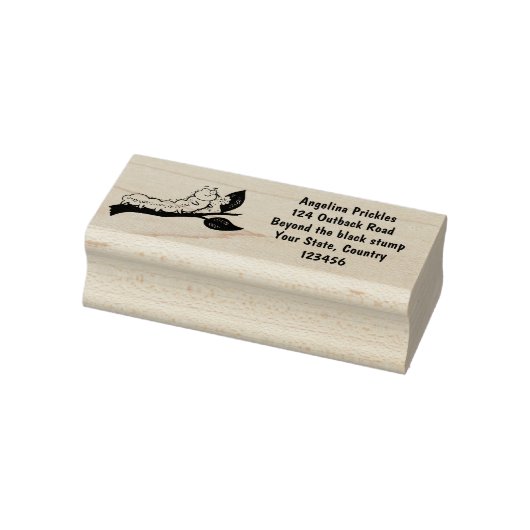 ハッピーキュートグリーンキャタピラーアニメイラストレーション ラバースタンプ (スタンプ)