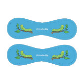 ハッピーキュートグリーンキャタピラーアニメイラストレーション 野球ボール (パネル)