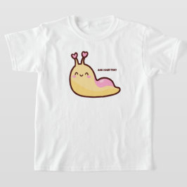 ハッピーキュートスラッグパーソナライズされた文字 Tシャツ