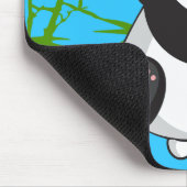 ハッピーキュートパンダモノグラムの マウスパッド (コーナー)