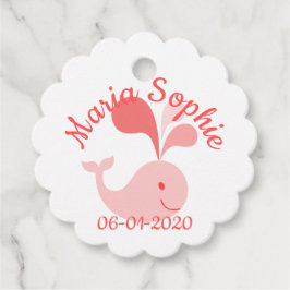 ハッピーキュートピンククジラ フェイバータグ