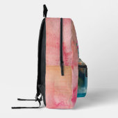 ハッピーキュートユニコーンレインボーマジカルファンタジー プリントバックパック (左)