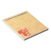 ハッピーキュート赤リス漫画イラストレーション ノートパッド (アングル)