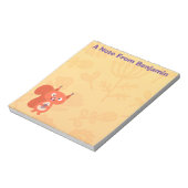 ハッピーキュート赤リス漫画イラストレーション ノートパッド (回転)