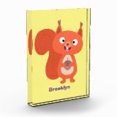 ハッピーキュート赤リス漫画イラストレーション フォトブロック (左)