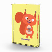 ハッピーキュート赤リス漫画イラストレーション フォトブロック (右)