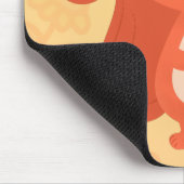 ハッピーキュート赤リス漫画イラストレーション マウスパッド (コーナー)