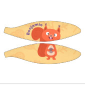 ハッピーキュート赤リス漫画イラストレーション ミニバスケットボール (パネル)