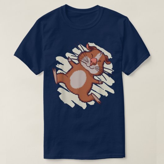 ハッピーギニア豚かわいいギニア豚IキッズギニアP Tシャツ (デザイン正面)