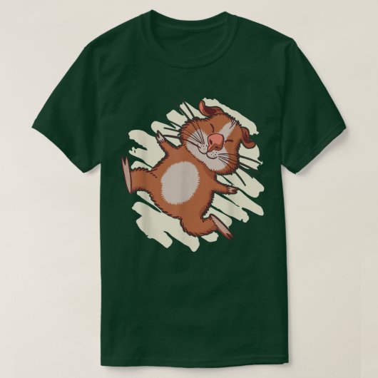 ハッピーギニア豚かわいいギニア豚IキッズギニアP Tシャツ (デザイン正面)