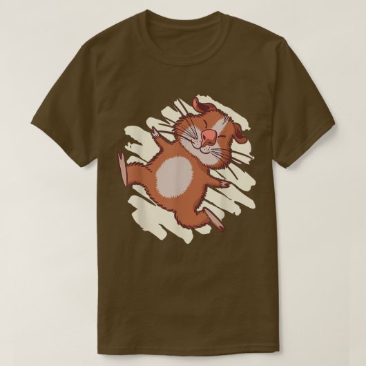 ハッピーギニア豚かわいいギニア豚IキッズギニアP Tシャツ (デザイン正面)