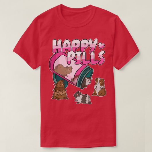 ハッピーギニア豚 Tシャツ (デザイン正面)