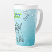 ハッピークイーン カフェラテマグ (右アングル)