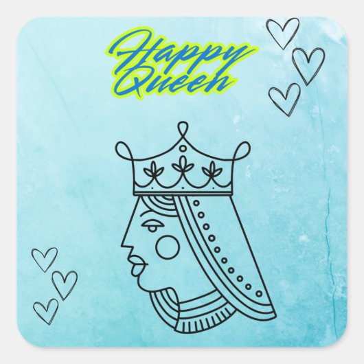ハッピークイーン。 スクエアシール (正面)