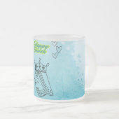 ハッピークイーン フロストグラスマグカップ (正面右)