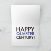 ハッピークオーターセンチュリー誕生日カード カード (内部)
