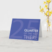 ハッピークオーターセンチュリー誕生日カード カード (黄色い花)