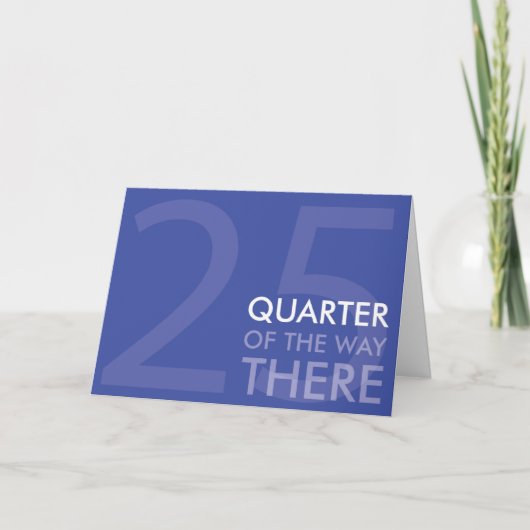 ハッピークオーターセンチュリー誕生日カード カード (正面)