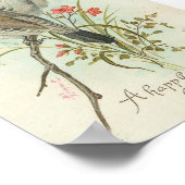 ハッピークライストマスティドヴィンテージ ポスター (角)