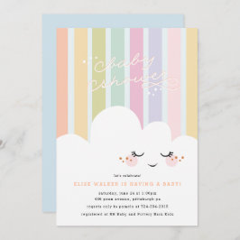 ハッピークラウドベビーシャワー招待状 招待状