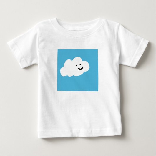 「ハッピークラウド」 ベビーTシャツ (正面)
