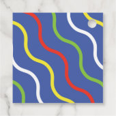 ハッピークラゲパーソナライズされたギフトまたはメッセージカード フェイバータグ (裏面)