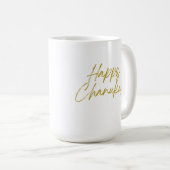 ハッピークラシックハヌカー(ユダヤ教の祭り)マグカップ15オズ コーヒーマグカップ (正面右)