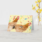 ハッピークラッキング誕生日グリーティングカード カード (黄色い花)