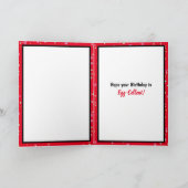 ハッピークラッキング誕生日チキンパンカードを持っている カード (内部)