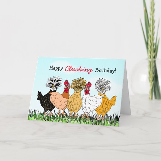 ハッピークラッキング誕生日ユオールドヘン カード (正面)