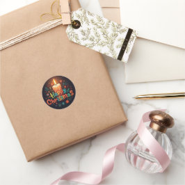 ハッピークリストマス ラウンドシール