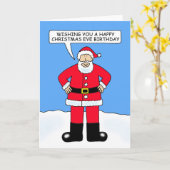 ハッピークリスマスイブ誕生日12月24日 カード (黄色い花)