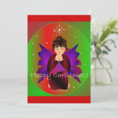 ハッピークリスマスエンジェルベビーガール祈ズ 招待状 (スタンド正面)