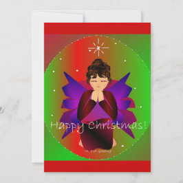 ハッピークリスマスエンジェルベビーガール祈ズ 招待状