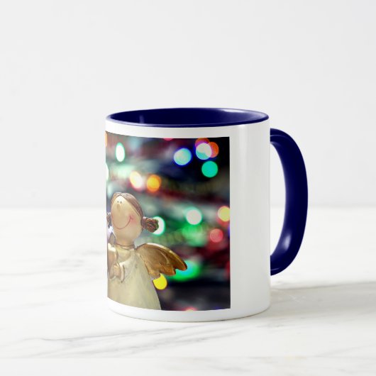 ハッピークリスマスエンジェル飲料マグカップ マグカップ (正面右)
