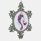 ハッピークリスマスオーナメント スノーフレークピューターオーナメント (左)