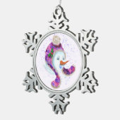 ハッピークリスマスオーナメント スノーフレークピューターオーナメント (右)