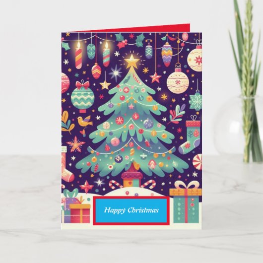 ハッピークリスマスカード サンキューカード (正面)