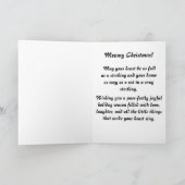 ハッピークリスマスキティおもしろいキャットストッキング シーズンカード (内部)