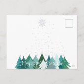 ハッピークリスマスグリーンツリー&スターズカナダ シーズンポストカード (裏面)