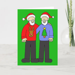 ハッピークリスマスゲイヒップスターカップル シーズンカード