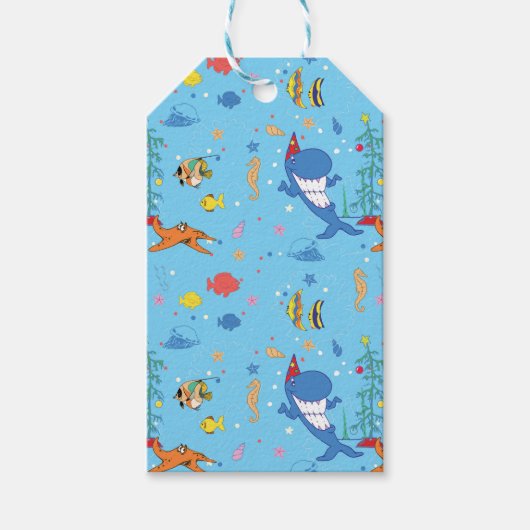 ハッピークリスマスサメ ギフトタグ (正面)