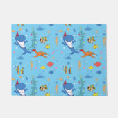 ハッピークリスマスサメ ドアマット (正面)